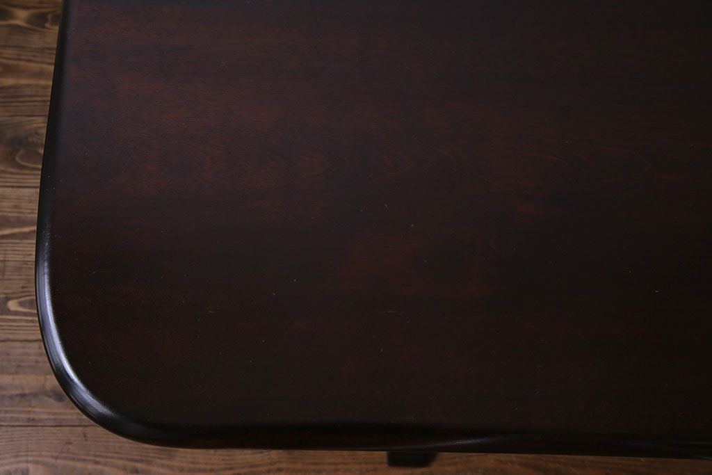 中古美品　松本民芸家具　シックな4人掛けT型食卓(ダイニングテーブル)(定価約37万円)