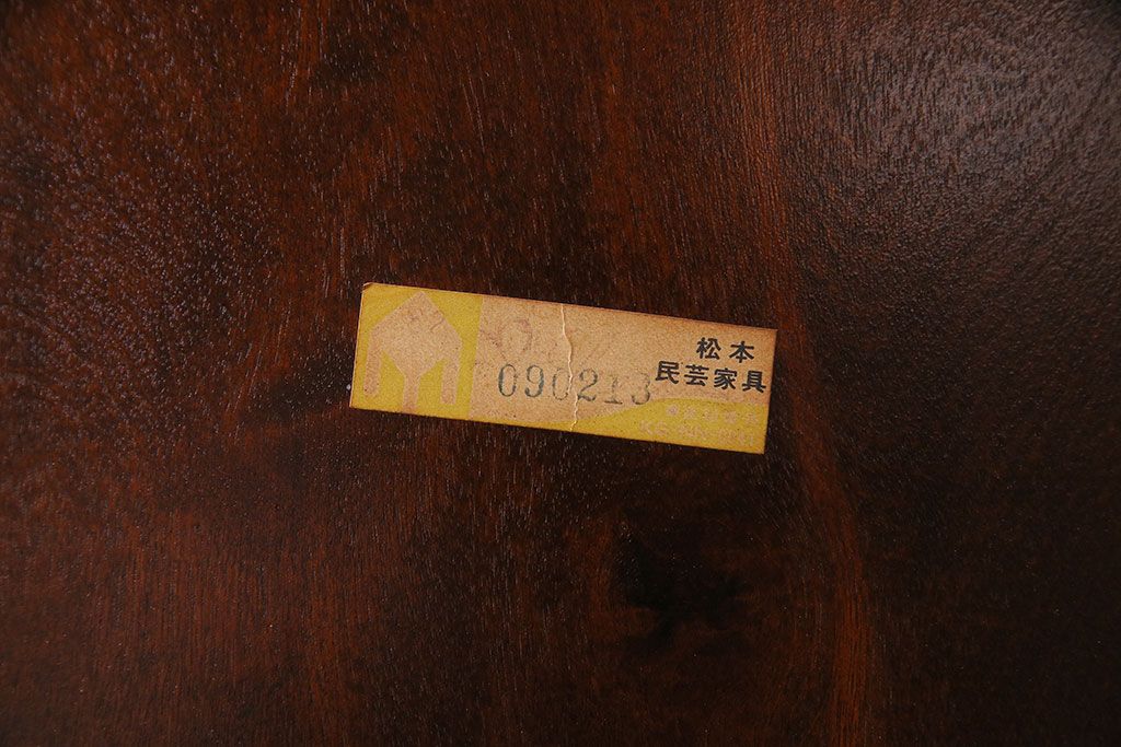 中古　松本民芸家具　#1　アンティーク調にも馴染む安川式スピンドルチェア(ダイニングチェア)(2)