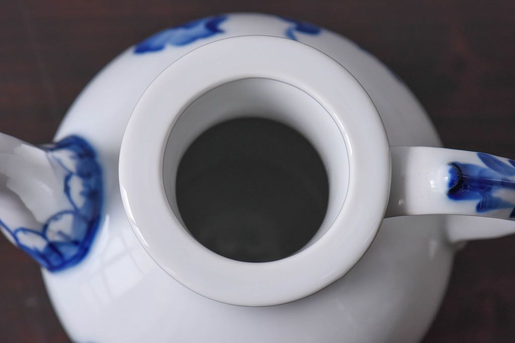 アンティーク雑貨　中古　ROYAL COPENHAGEN(ロイヤルコペンハーゲン)　ブルーフラワー　プレイン　コーヒーポット(ピッチャー、洋食器)(2)