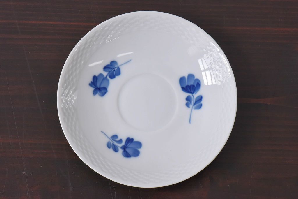 アンティーク雑貨　中古　ROYAL COPENHAGEN(ロイヤルコペンハーゲン)　blue flower　カップ&ソーサー(コーヒーカップ、洋食器)2客セット