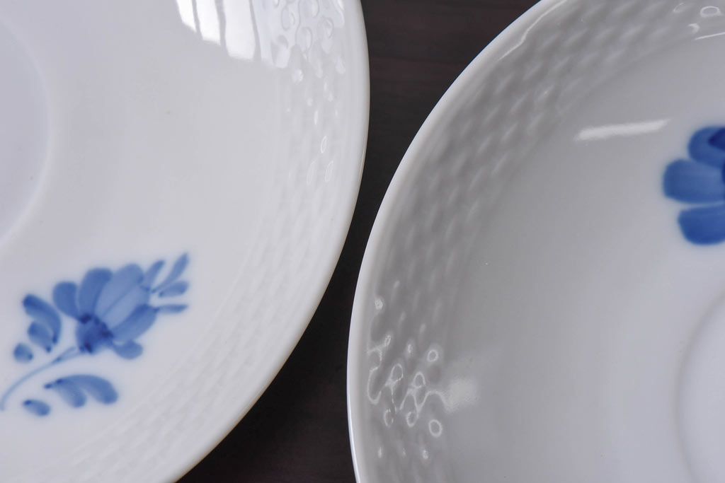 アンティーク雑貨　中古　ROYAL COPENHAGEN(ロイヤルコペンハーゲン)　blue flower　カップ&ソーサー(コーヒーカップ、洋食器)2客セット