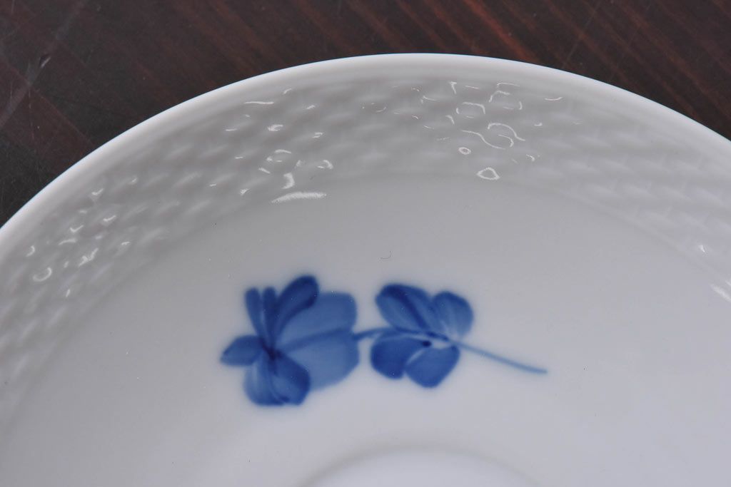 アンティーク雑貨　中古　ROYAL COPENHAGEN(ロイヤルコペンハーゲン)　blue flower　カップ&ソーサー(コーヒーカップ、洋食器)2客セット