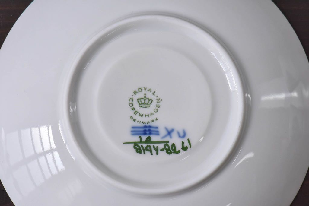 アンティーク雑貨　中古　ROYAL COPENHAGEN(ロイヤルコペンハーゲン)　blue flower　カップ&ソーサー(コーヒーカップ、洋食器)2客セット