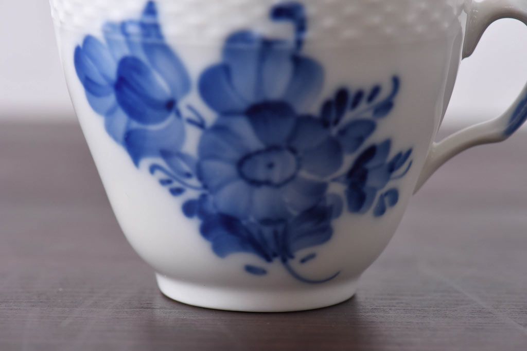 アンティーク雑貨　中古　ROYAL COPENHAGEN(ロイヤルコペンハーゲン)　blue flower　カップ&ソーサー(コーヒーカップ、洋食器)2客セット