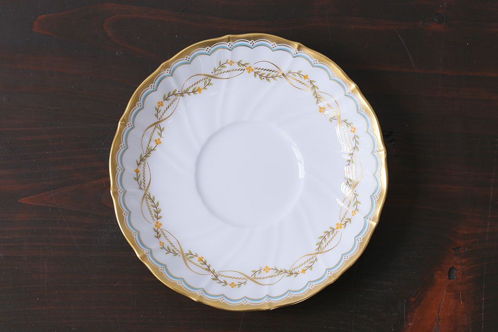 アンティーク雑貨　中古　ノリタケ(Noritake、則武)　ダイヤモンドコレクション印　カップ&ソーサー2客セット(洋食器)(1)