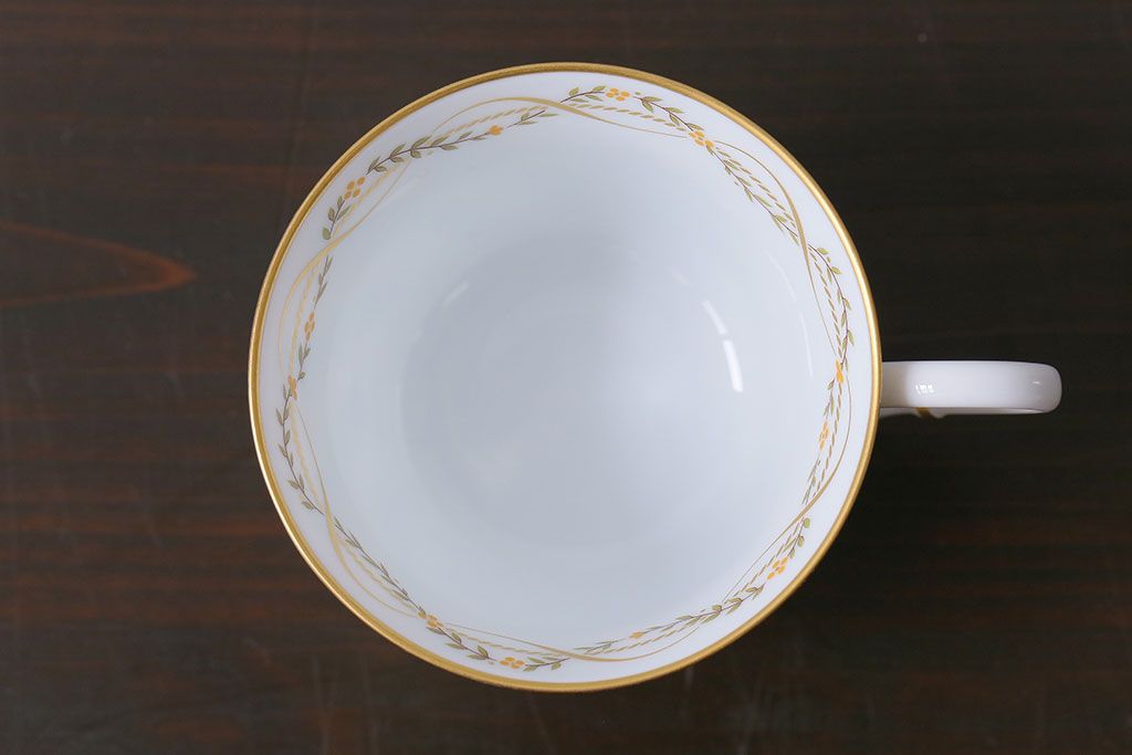 アンティーク雑貨　中古　ノリタケ(Noritake、則武)　ダイヤモンドコレクション印　カップ&ソーサー2客セット(洋食器)(2)