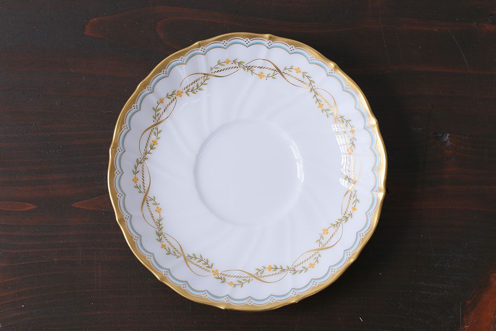 アンティーク雑貨　中古　ノリタケ(Noritake、則武)　ダイヤモンドコレクション印　カップ&ソーサー2客セット(洋食器)(2)