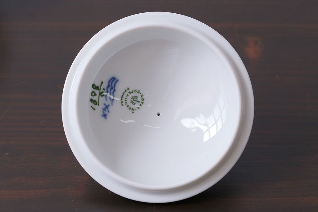 アンティーク雑貨　中古　ROYAL COPENHAGEN(ロイヤルコペンハーゲン)　ブルーフラワー　シュガーボウル(シュガーポット、洋食器)