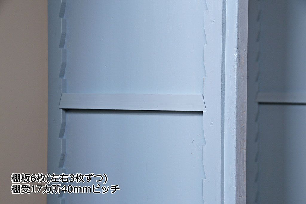 ペイント家具　淡い色合いが爽やかな印象のオープンラック(陳列棚、本棚、ブックシェルフ)(1)