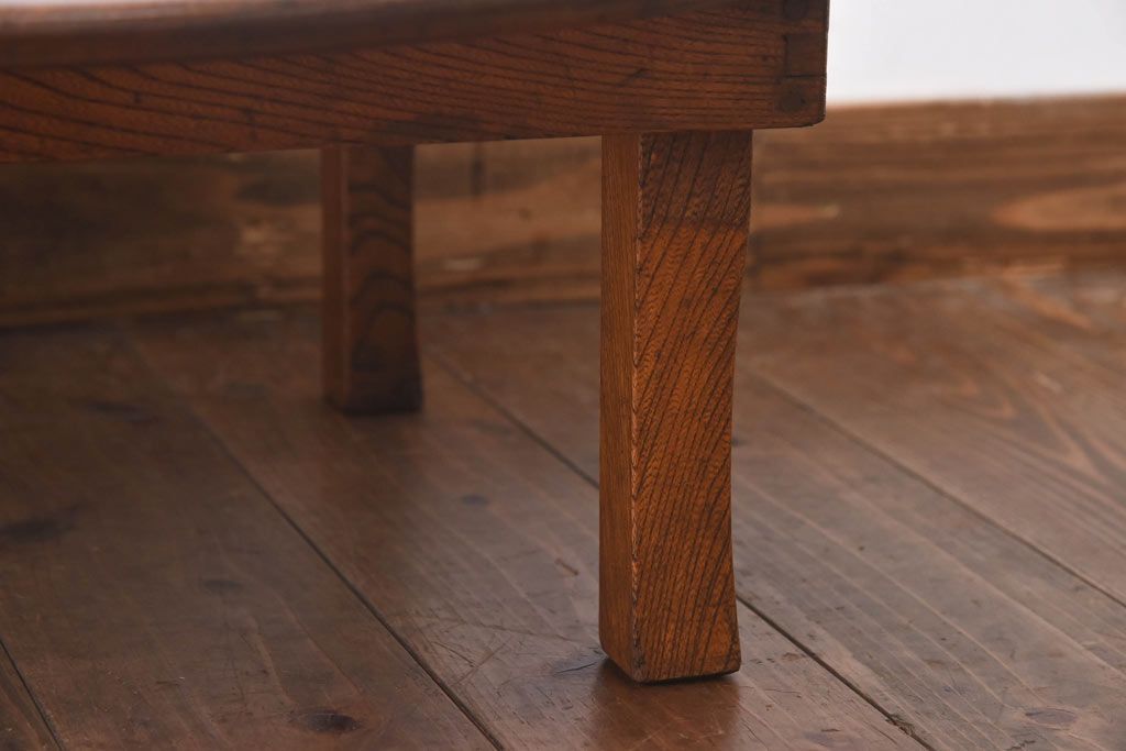 レトロ家具　昭和レトロ　シンプルなデザインの折り畳み式ローテーブル(ちゃぶ台、座卓)