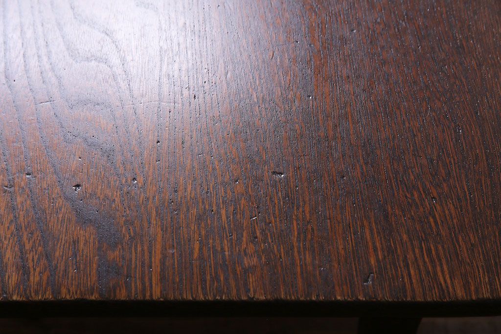 レトロ家具　昭和レトロ　栓材　和を感じる木目の角ちゃぶ台(座卓、ローテーブル)