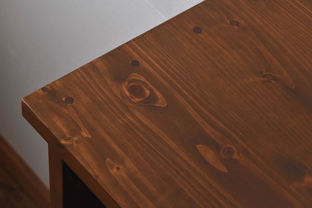 ラフジュ工房オリジナル　古い建具を活かしたガラス戸棚(食器棚、収納棚、陳列棚、キッチンボード)(1)