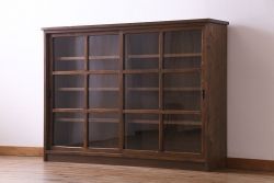 ラフジュ工房オリジナル　古い建具を活かしたガラス戸棚(食器棚、収納棚、陳列棚、キッチンボード)(2)