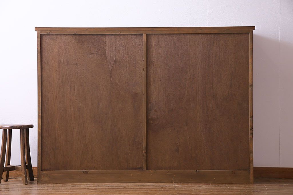 ラフジュ工房オリジナル　古い建具を活かしたガラス戸棚(食器棚、収納棚、陳列棚、キッチンボード)(2)
