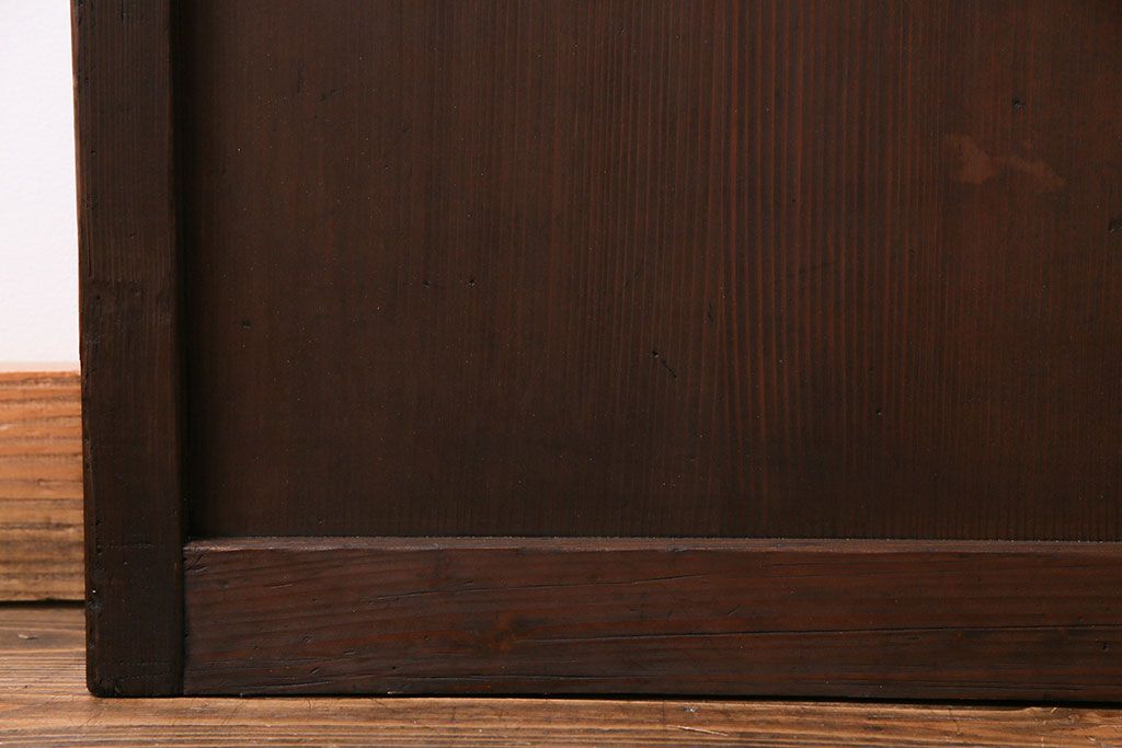 昭和中期　落ち着いた和の雰囲気を感じられる格子ガラス戸(引き戸、建具)4枚セット