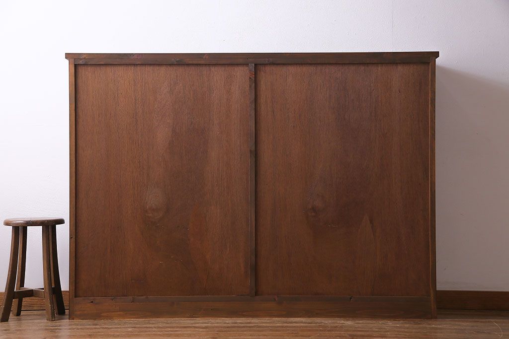 ラフジュ工房オリジナル　古い建具を活かしたガラス戸棚(食器棚、収納棚、陳列棚、キッチンボード)(3)