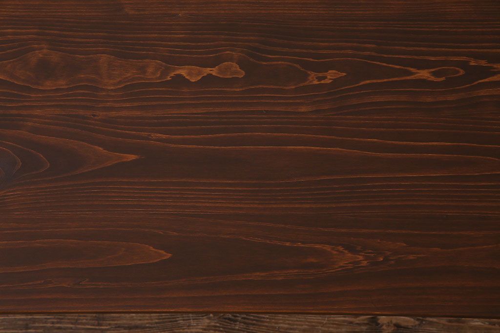 昭和初期　天板ヒノキ材製　木の温かみが漂うリメイクセンターテーブル(ローテーブル、リビングテーブル)(1)