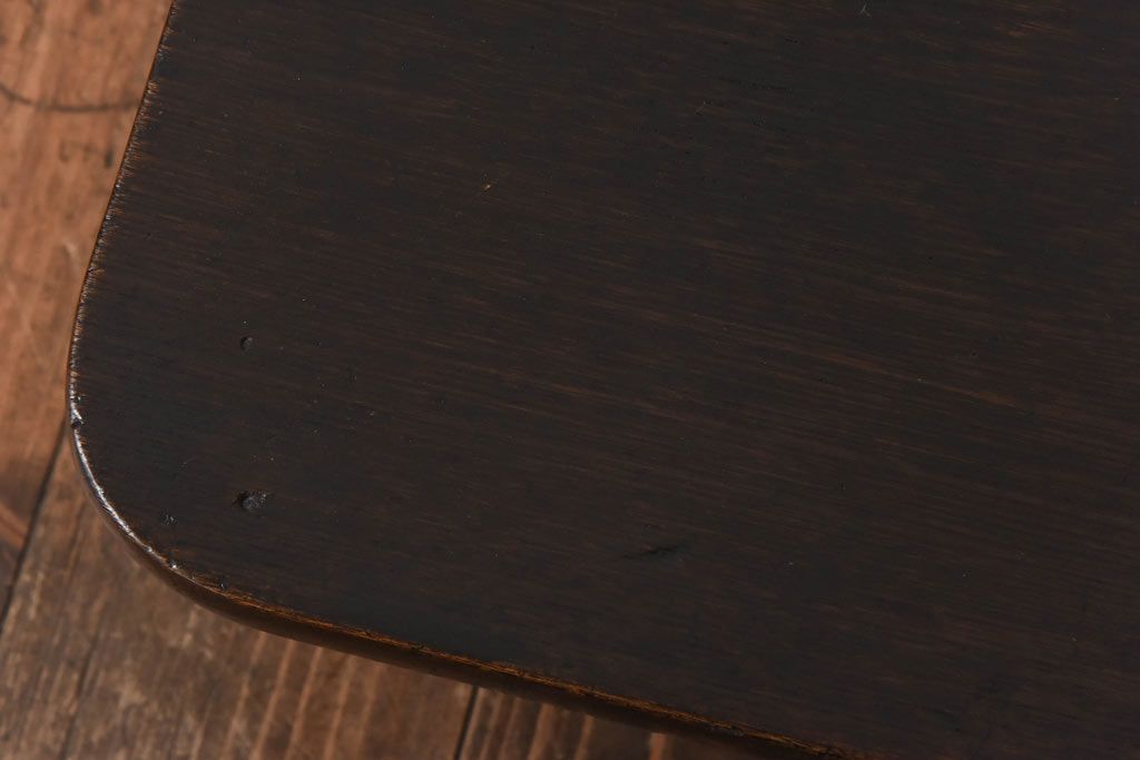 レトロ家具　昭和レトロ　栓材　和を感じる佇まいが魅力の角ちゃぶ台(ローテーブル、座卓)(1)