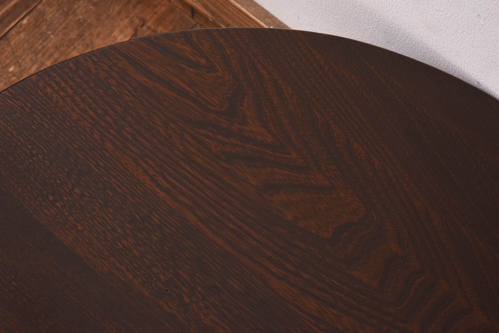 レトロ家具　昭和レトロ　シンプルなデザインの折り畳み式ローテーブル(ちゃぶ台、座卓)(2)