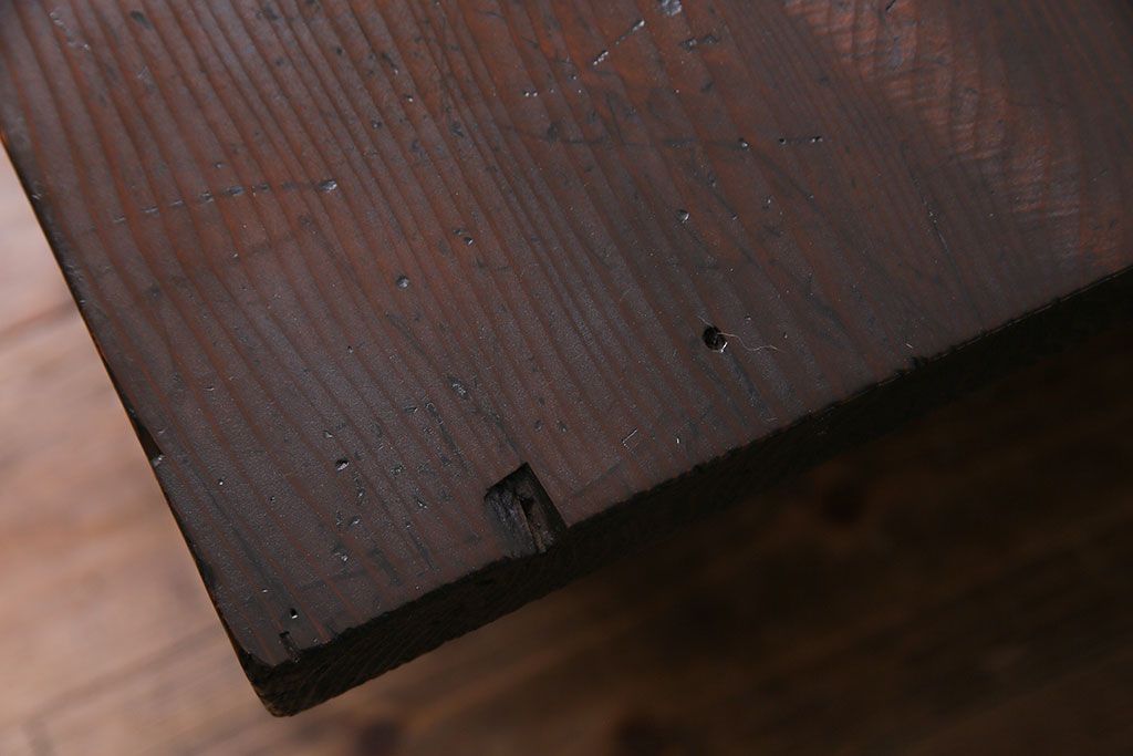 【I様ご成約済】和製アンティーク　ヒノキ材　味わい深い木の質感が魅力の文机(ローテーブル)