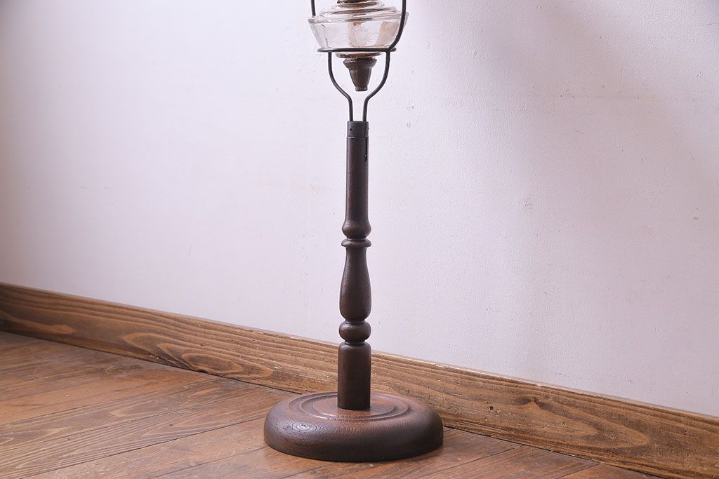 アンティーク雑貨　大正昭和初期　柄入り油壺　レトロな雰囲気満点のオイルランプ(照明)