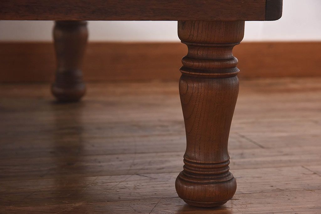 アンティーク家具　和製アンティーク　ヒバ材製　きれいな木肌の特大円形ちゃぶ台(ローテーブル、センターテーブル)