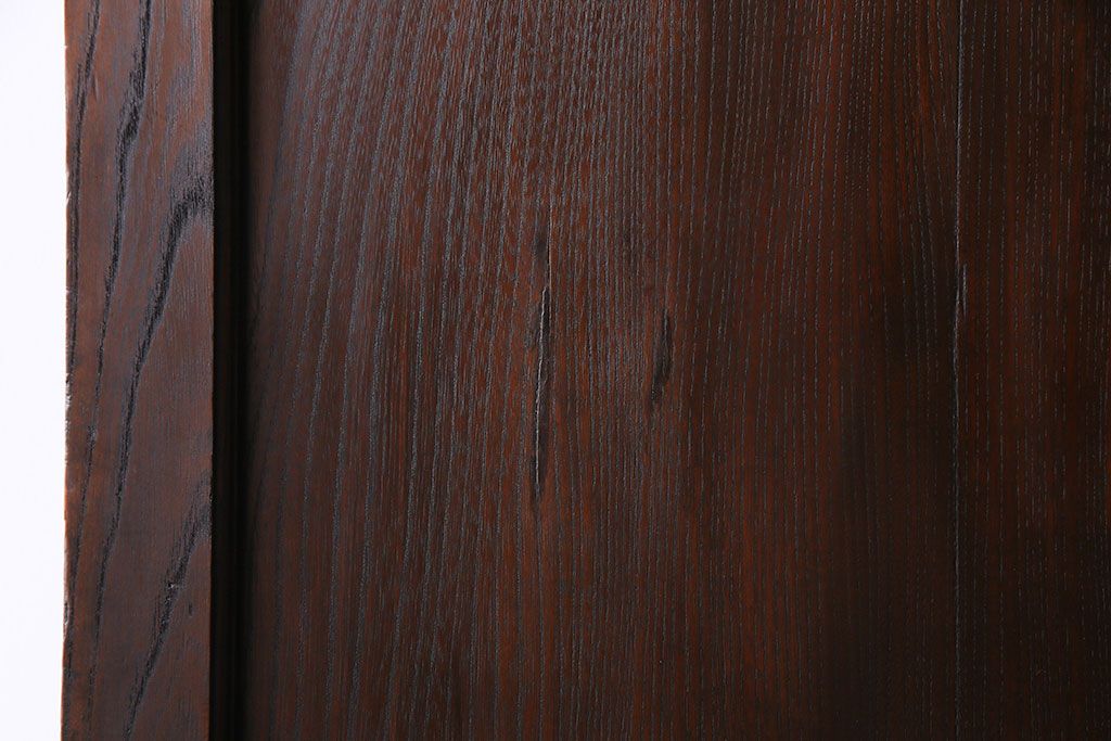 和製アンティーク　希少品!　総ケヤキ材　和の趣を味わえる小さな蔵戸(引き戸、建具、玄関戸)