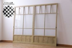アンティーク建具　大正ロマン　レトロな空間作りにおすすめなガラス戸4枚セット(引き戸)(R-067536)
