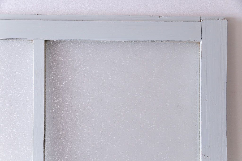 ペイント建具　シャビーな雰囲気が魅力的なダイヤガラス入りの引き戸1枚(ガラス戸、仕切り戸)
