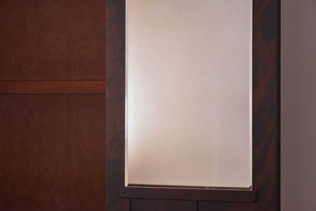 中古　北海道民芸家具　上品ですっきりとした印象の#516ワードローブ(収納棚、洋服タンス)