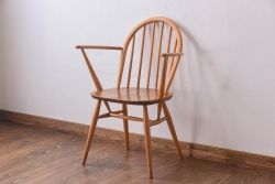 イギリス家具　ERCOL(アーコール) ローバック　ウィンザーアームチェア(ダイニングチェア)