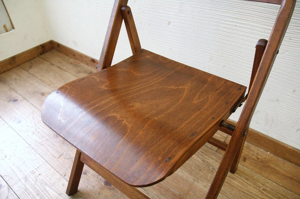極上美品!明治ミルク折り畳みイス1