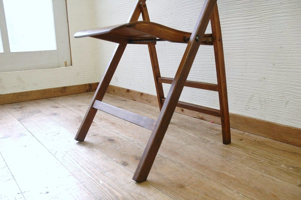 極上美品!明治ミルク折り畳みイス1