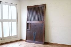 極上美品!古い欅材の重厚な格子蔵戸(玄関戸)