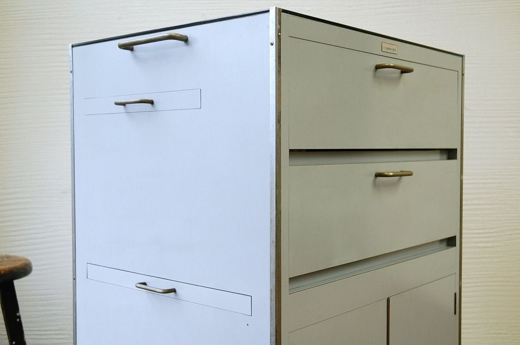 アンティーク家具　珍品!古い歯医者のデンタルキャビネット　