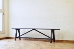 アンティーク家具　古い木味のシックなベンチ