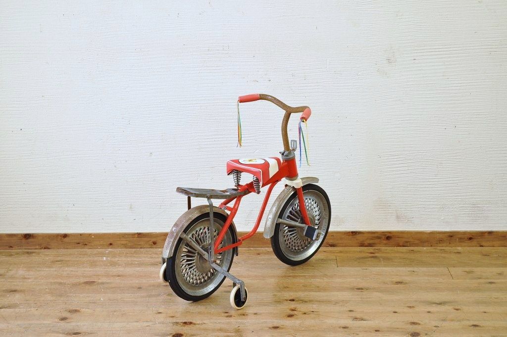 アンティーク雑貨　デッドストック品　古い子供自転車(三輪車)1