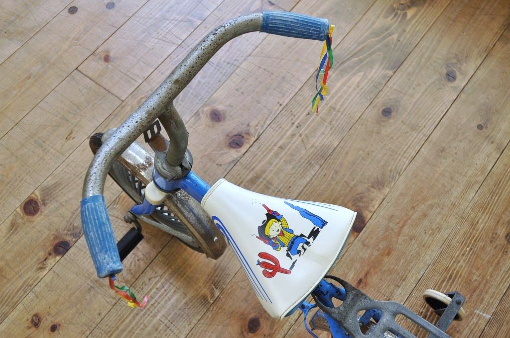 アンティーク雑貨　デッドストック品　古い子供自転車(三輪車)2