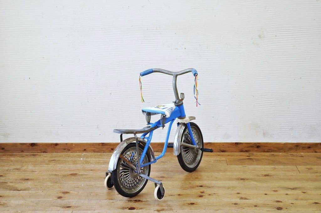 アンティーク雑貨　デッドストック品　古い子供自転車(三輪車)2