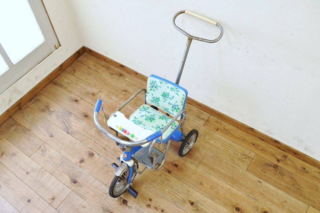 アンティーク雑貨　デッドストック品　古い子供自転車(三輪車)5
