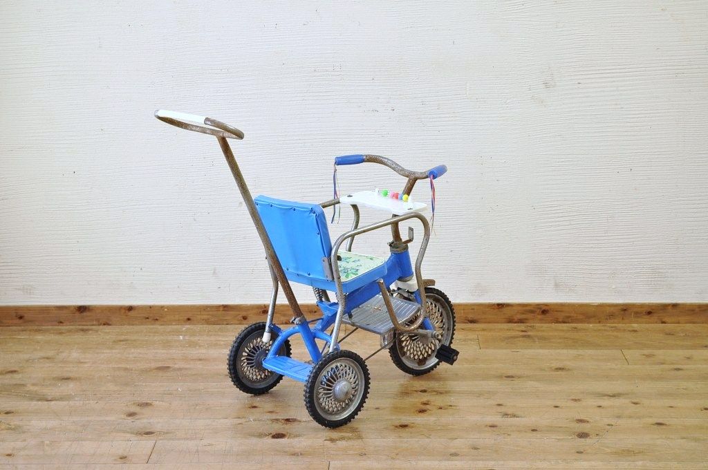 アンティーク雑貨　デッドストック品　古い子供自転車(三輪車)5