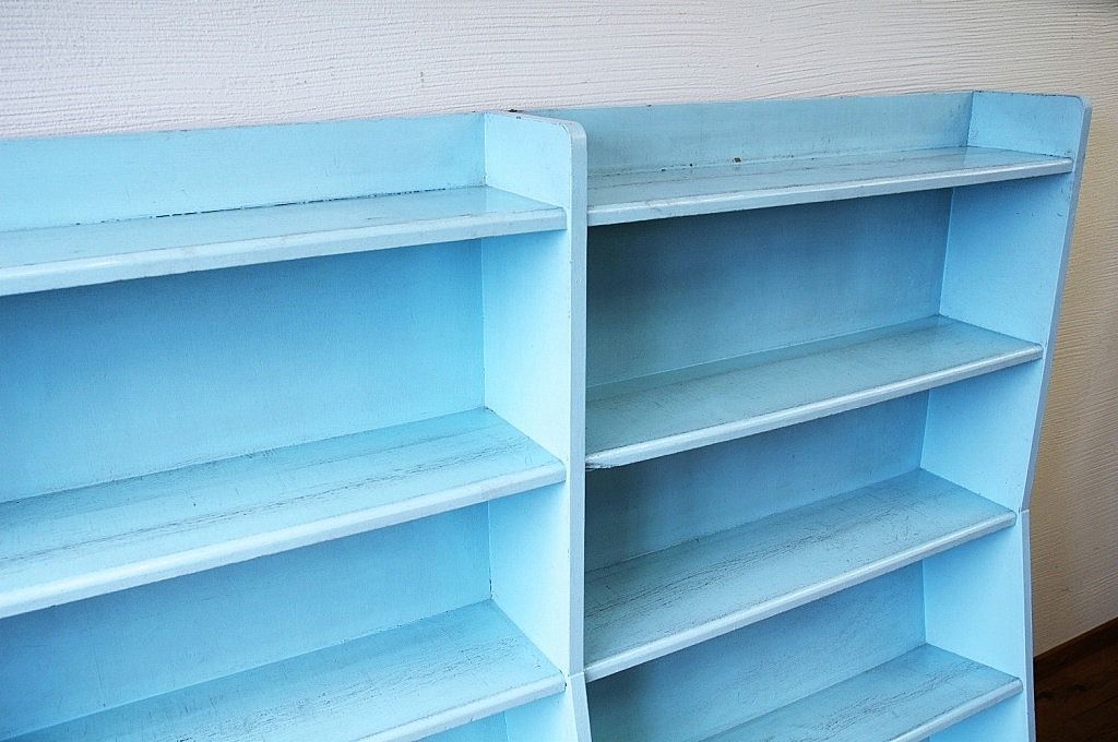 古い図書館の大きなペイント5段本棚2　