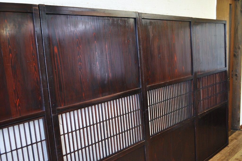 アンティーク　障子帯戸4枚セット