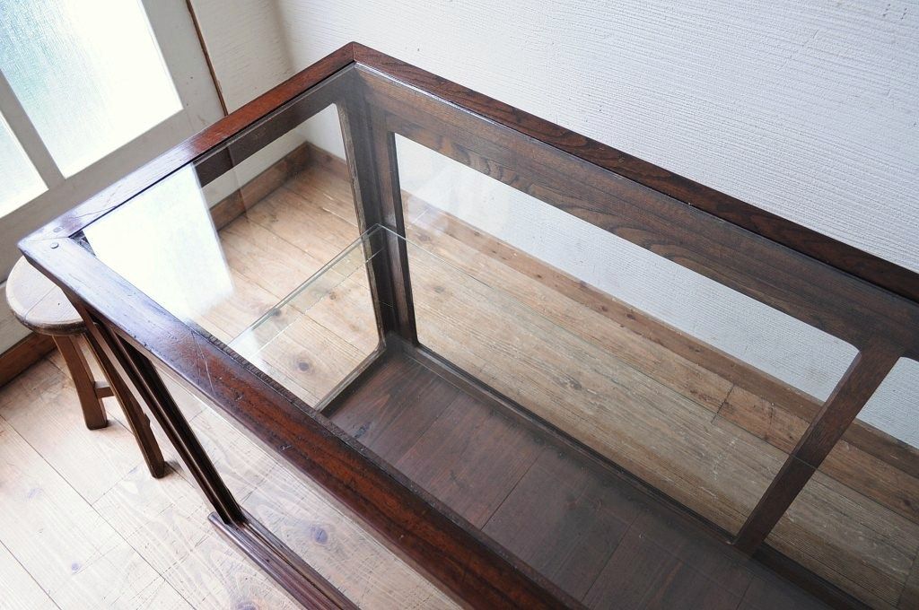 アンティーク家具　特大!3m超、古い和菓子店の大型ガラスケース