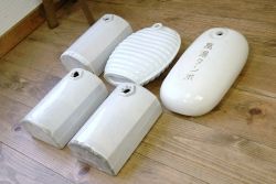 アンティーク雑貨　古い磁器製のレトロな湯たんぽ5個セット