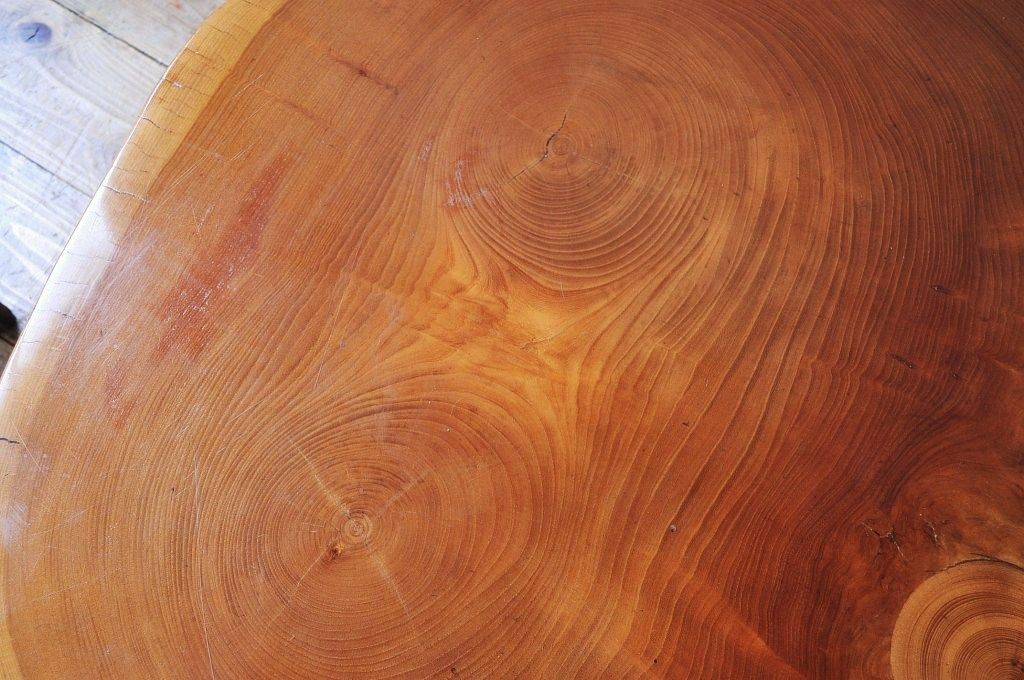 アンティーク家具　総欅!古い欅の一枚板座卓