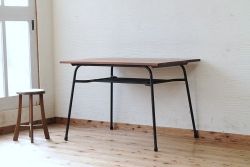 レトロ家具　★古い鉄脚のレトロなテーブル7