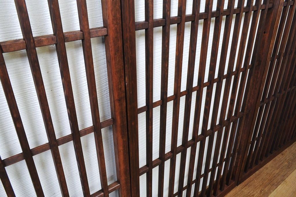 大正〜昭和時代　時代格子戸4枚セット