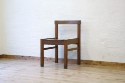 アンティーク家具　古いナラ材の重厚な椅子6