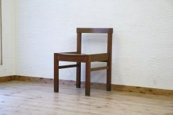 アンティーク家具　古いナラ材の重厚な椅子8